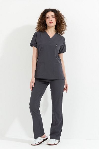 Çatı Medikal Happiness Spaniard - Lycra Femei Doctor Asistentă Jersey Scrubs Uniforme și costum chirurgical (Antr