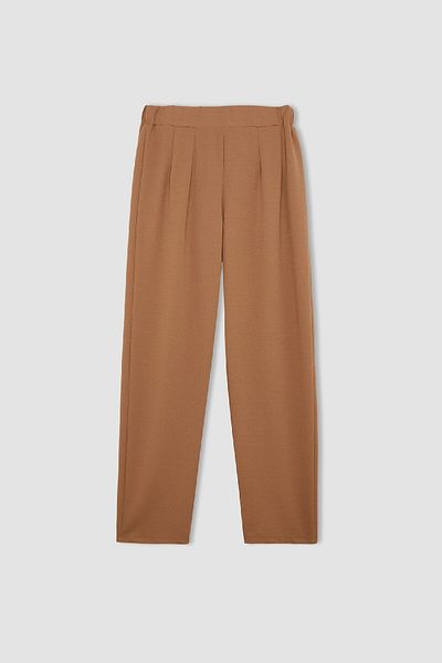 DeFacto Pleated Straight Fit Trousers - Elastic Waist D4405Ax24Wn