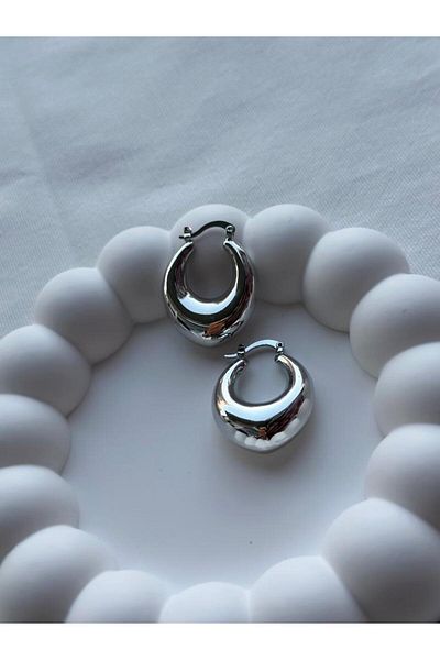 Jerie Gold Silver Special Series Curved Drop Plate Vintage Ring Trend Earrings