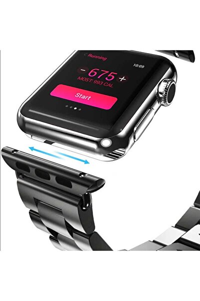 Fibaks Apple Watch Ultra 1 2 3 4 5 6 7 8 9 Se 42 44 45 49 Mm Paslanmaz Çelik Klipsli Kordon Kayış Bileklik