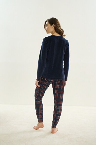 Sevim 16059  NAKIŞLI PİJAMA TAKIM