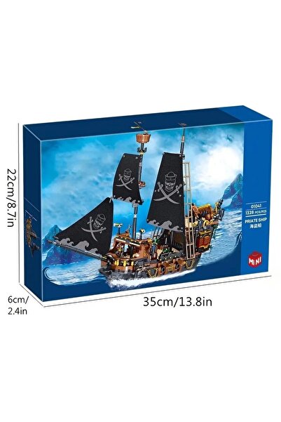 BUILDING BLOCK Korsan Gemisi Yapı Blokları Seti 1328 Parça 6 Yaş Karayip Korsanları Pırates Modeli Kit