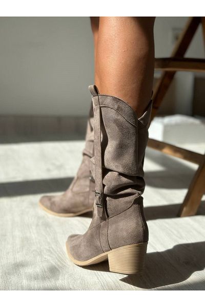 SHOEBOURNE Λεπτομερείς μπότες με ζώνη βιζόν σε στυλ Western