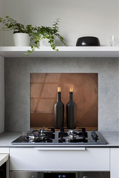 Saban موقد زجاجي منقوش على شكل زجاجة مقاس 60 × 70 سم