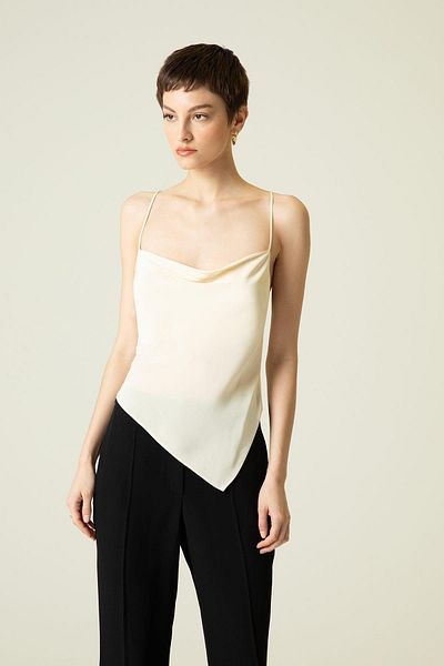 rue Ecru Asymmetric Thin Strap Μπλούζα