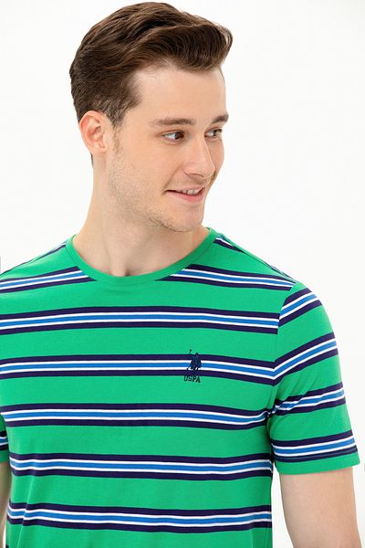 U.S. Polo Assn. Ανδρικό μπλουζάκι με πράσινο λαιμόκοψη 50263261-VR054