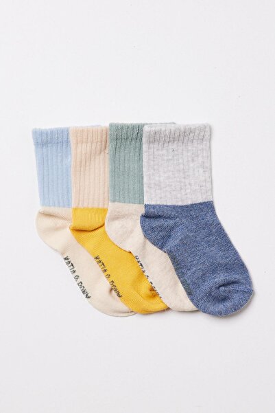 Katia&Bony Bebek 4'lü Paket Soket Çorap Renkli