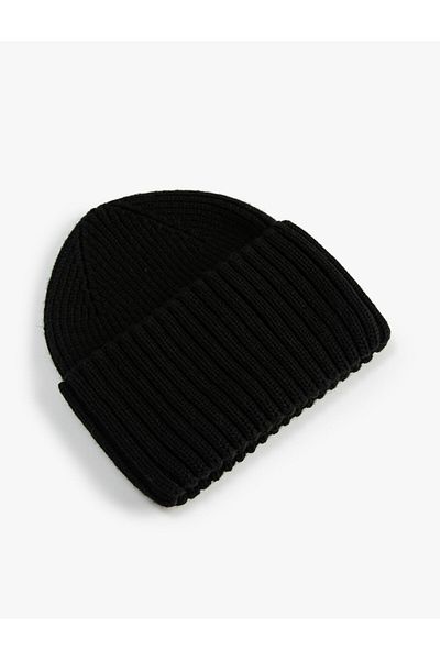 Koton Layered Beanie Bordered Elastic Knit