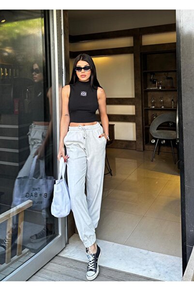 Angel Mia Pantaloni jogger gri din in