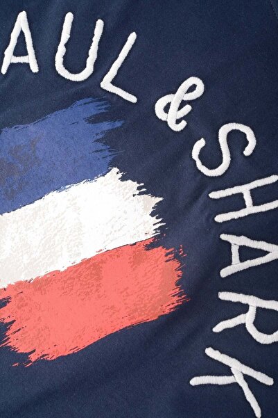 PAUL&SHARK Ανδρικό μπλουζάκι Navy Blue, βαμβακερό, κανονική εφαρμογή, ίσια μανίκια