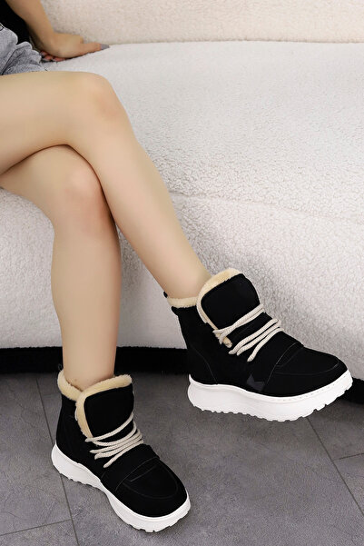 Mamito Ayakkabı KCL-BTD02 Μπότες με σχοινί με λεπτομέρεια από γούνα