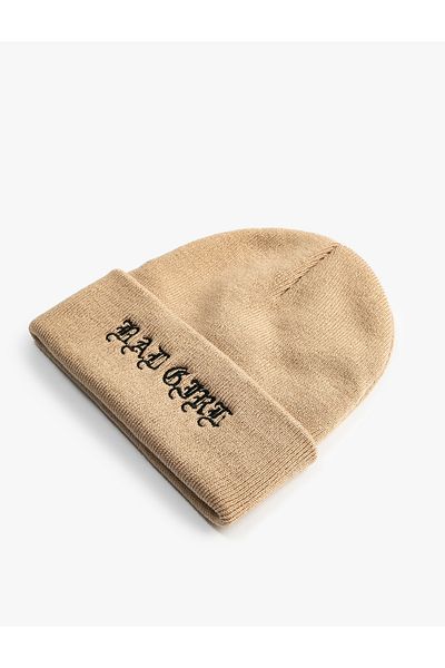 Koton Knitwear Beret with Embroidery Detail