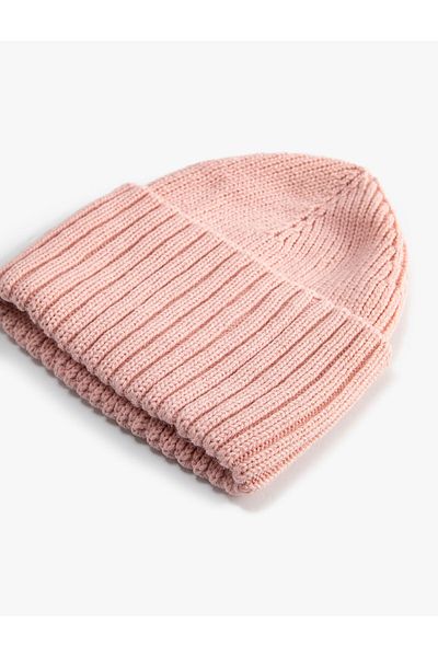 Koton Elastic Knitted Beret with Wide Layers on the Edges