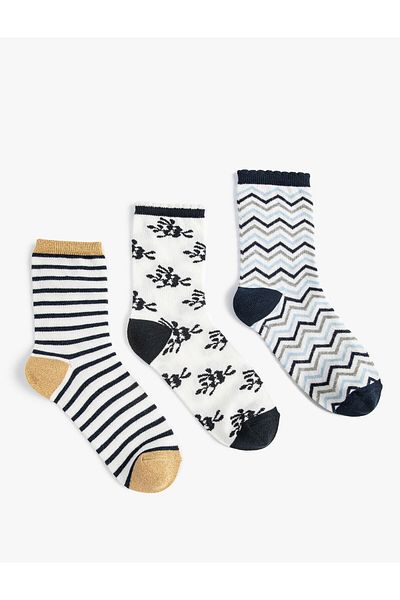 Koton Set de 3 șosete Socket Multicolor