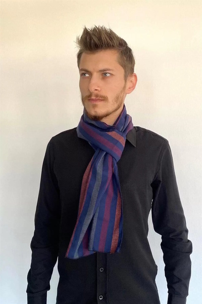 CAŞ DEKORASYON Μικτό χρώμα ριγέ κασκόλ unisex