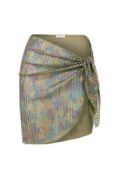 AQUELLA Lame Rainbow Hologram Tied Pareo