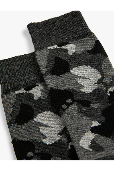 Koton Socket Socks Camouflage Patterned