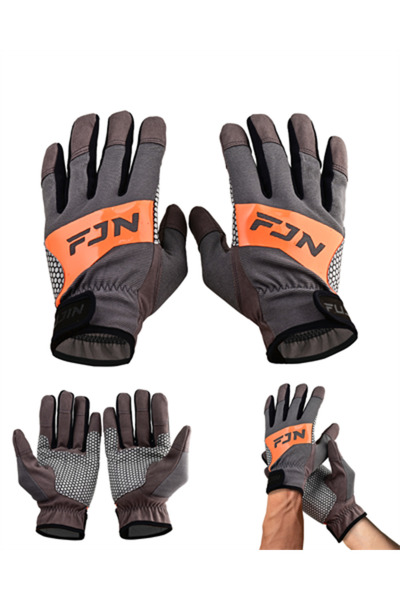 Fujin Pro Angler Trolling Gloves Grey