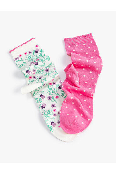 Koton Gepunktetes Set mit 2 Socken mit Rüschendetail