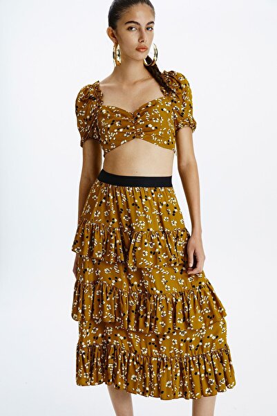 rue Fusta Midi Tutun - Cu Motiv și Volan