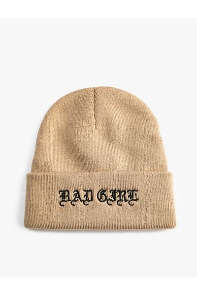 Koton Knitwear Beret with Embroidery Detail