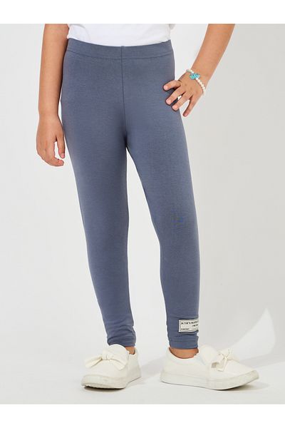 Styli Patch Detail Elastic Waistband Leggings