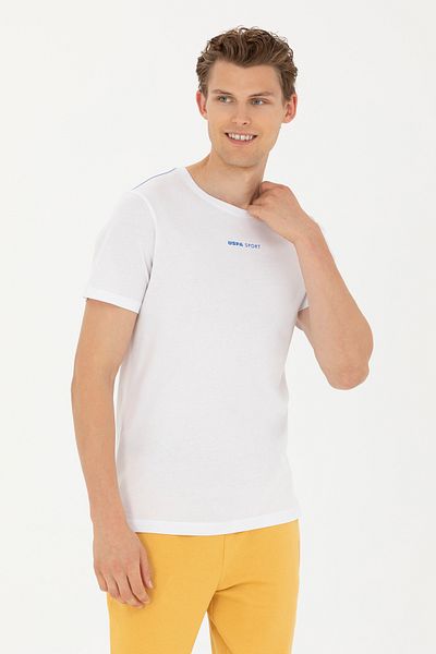 U.S. Polo Assn. Ανδρικό μπλουζάκι με λευκό λαιμόκοψη 50263259-vr013