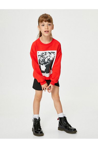 Koton Ataturk Printed Sweatshirt Long Sleeve Crew Neck Ribbed