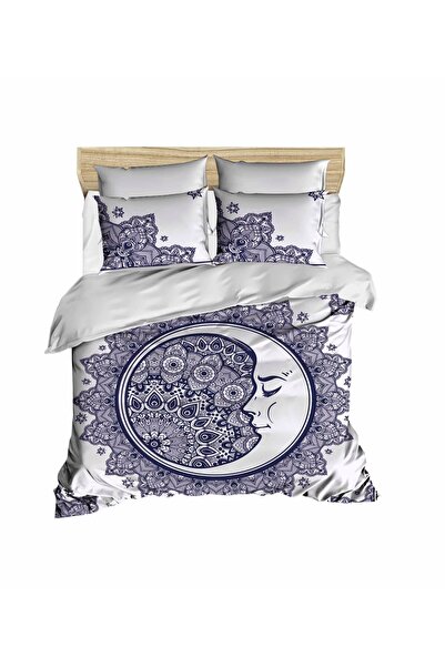 Fabeteks Moon Pattern Mandala 3D Digital Double Duvet Cover Set