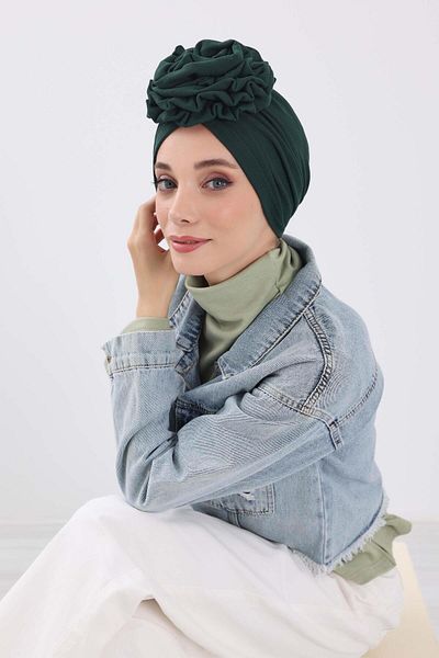 Aisha's Design عمامة بونيه شتوية باللون الوردي، b-21rb