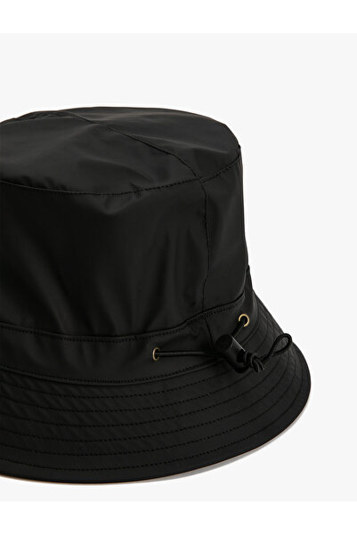 Koton Bucket Hat with Double Sided Stopper Rubber Detail