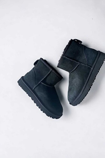 Lideral Snow Garantili Unisex Çocuk Kalın Taban Içi Tüylü Günlük Mini Yarım Bot