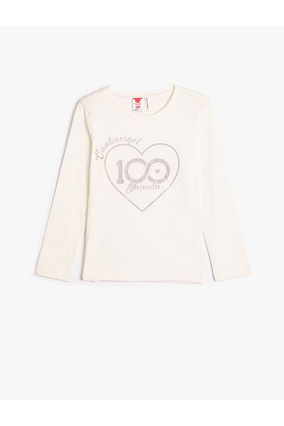 Koton 29 October T-Shirt Printed Long Sleeve Cotton