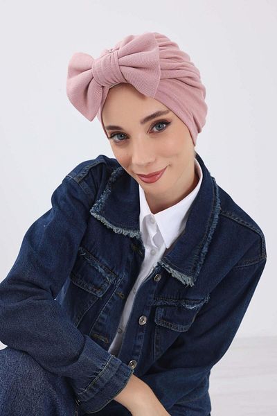Aisha's Design بونيه شتوي بفيونكة - b-27rb