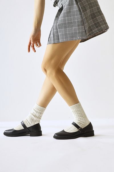 Limoya Vivy Black Round Toe Single Strap Women's Casual Shoes