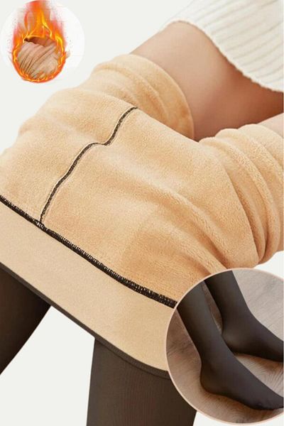 Katia&Bony Schwarze Thermo-Fleece-Strumpfhose für Damen