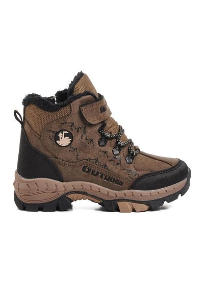AYAKMOD Παιδικές γούνινες μπότες 2040-F Black-Mink