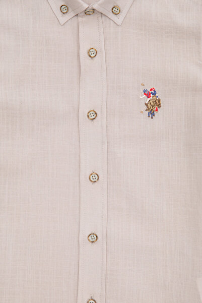 U.S. Polo Assn. Chlapecká košile s krátkým rukávem Stone 50262967 -VR049