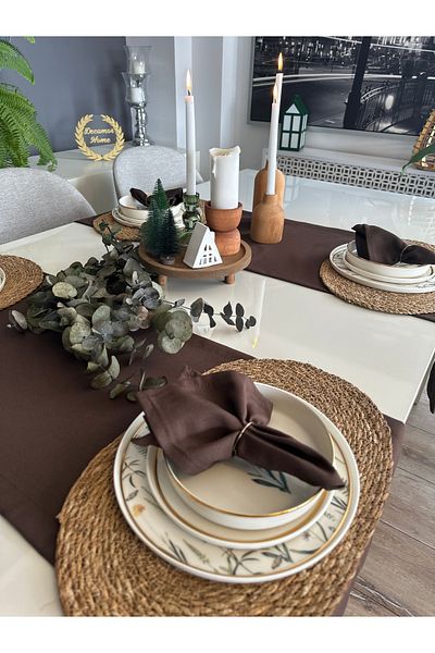 Decamor home Памучен къс къс панталон, устойчив на петна, кафяв