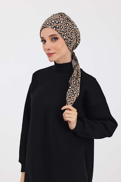 Aisha's Design Winter Patterned Tailed Hijab Bonnet - B-49Dıv