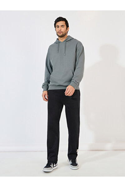 Styli Relaxed Fit Fleece Hoodie with Kangaroo Pocket