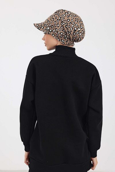 Aisha's Design Patterned Winter Hat with Visors - Bonnet,B-73Dıv