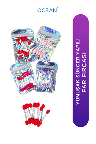 Ocean Eyeshadow Brush Headlight Applicator Oval Makeup Applicator with Sponge Tip