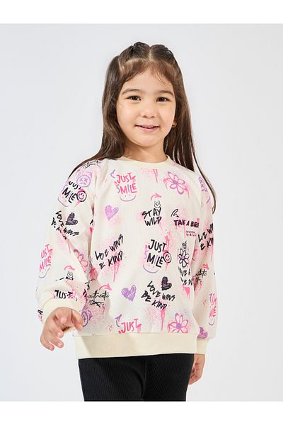 Styli All Over Print Sweatshirt with Dropped Shoulder