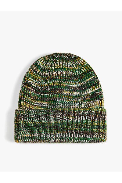 Koton Acrylic Knitted Beret Multicolored with Folding Detail