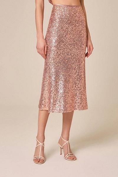 rue Powder Midi Skirt - Sequin Detailed