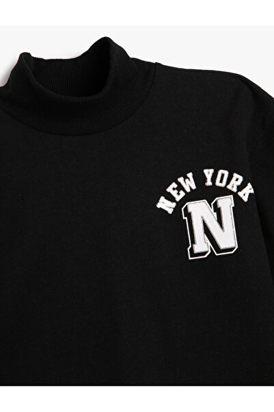 Koton Φούτερ με ζιβάγκο σε μεγάλο μέγεθος New York printed Rose Gold