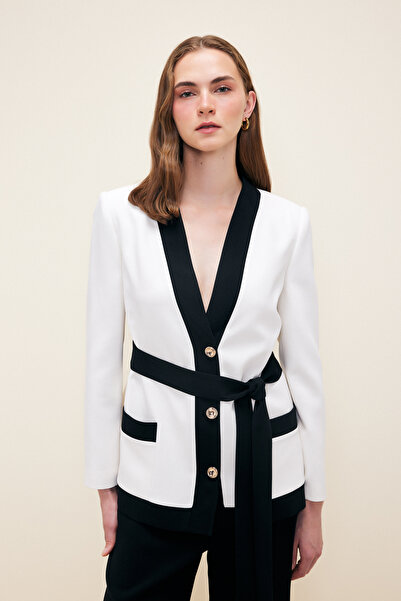 Love My Body Jacket Design with Tie Detail