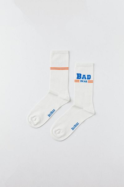 Bad Bear Saturn White Unisex Socks