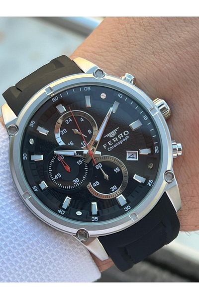 FERRO 30 Mt Water Resistant Men Wrist Watch - Silicone Band with Internal Functions Active Efm.31363-J2
